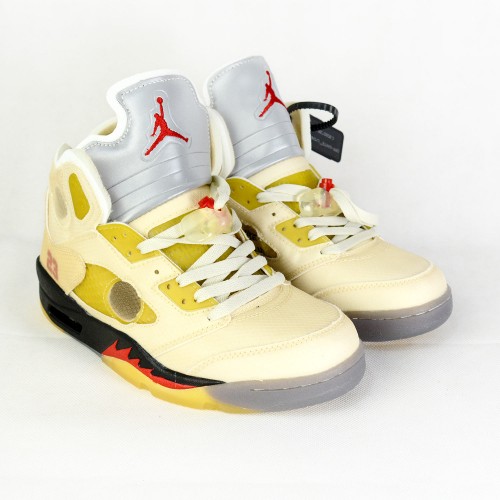 Off-White X Air Jordan 5 Fire Red [Premium Batch]