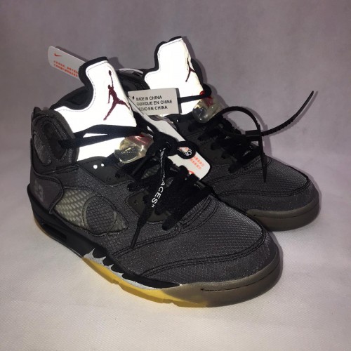 Off-White x Air Jordan 5 Retro Black [Premium Batch]