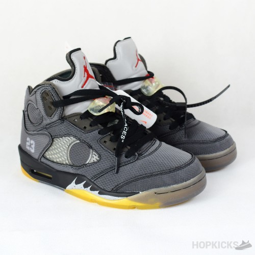 Off-White x Air Jordan 5 Retro Black [Premium Batch]