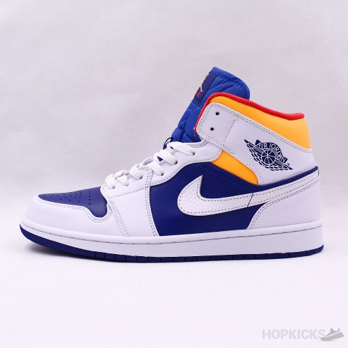 Air Jordan 1 Mid Royal Blue Laser Orange