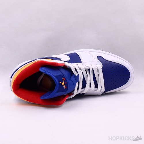 Air Jordan 1 Mid Royal Blue Laser Orange