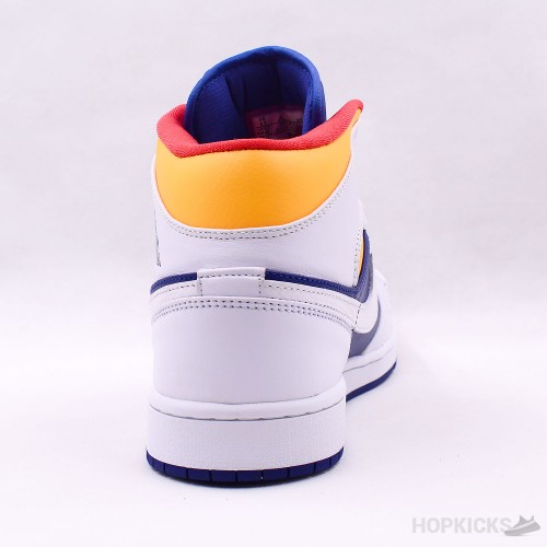 Air Jordan 1 Mid Royal Blue Laser Orange