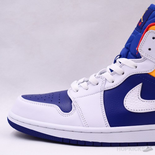 Air Jordan 1 Mid Royal Blue Laser Orange