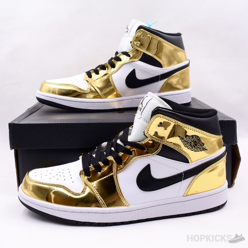 Air Jordan 1 Mid Metallic Gold