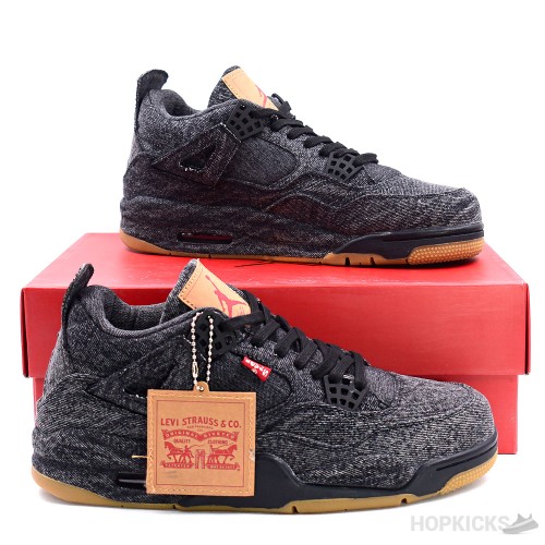 Levis x Air Jordan 4 Black Denim [Premium Batch]