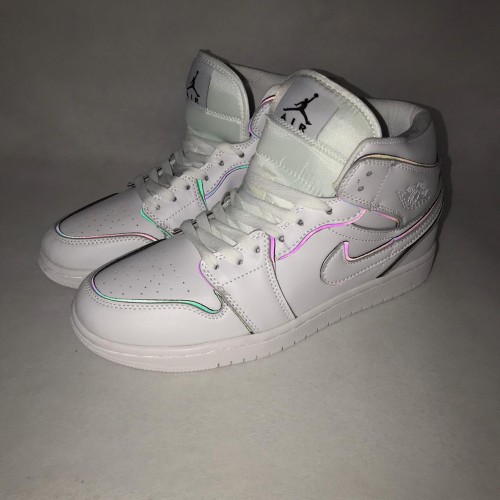 Air Jordan 1 Mid Iridescent White [Reflective]