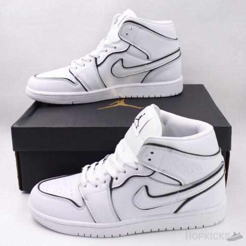 Air Jordan 1 Mid Iridescent White [Reflective]