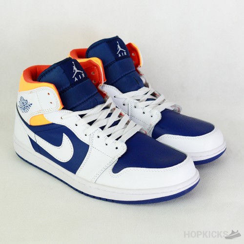 Air Jordan 1 Mid Royal Blue Laser Orange