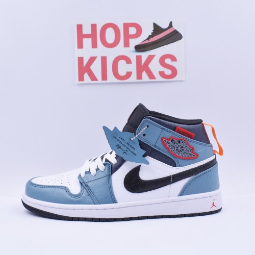 Facetasm X Air Jordan 1 Mid Fearless Blue