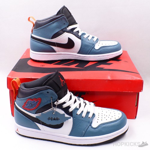 Facetasm X Air Jordan 1 Mid Fearless Blue