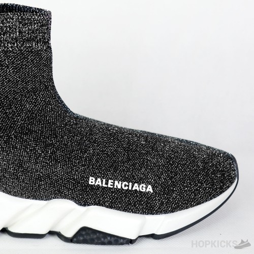 Bale*ciaga Speed Clear Sole Black Silver [Premium Quality]