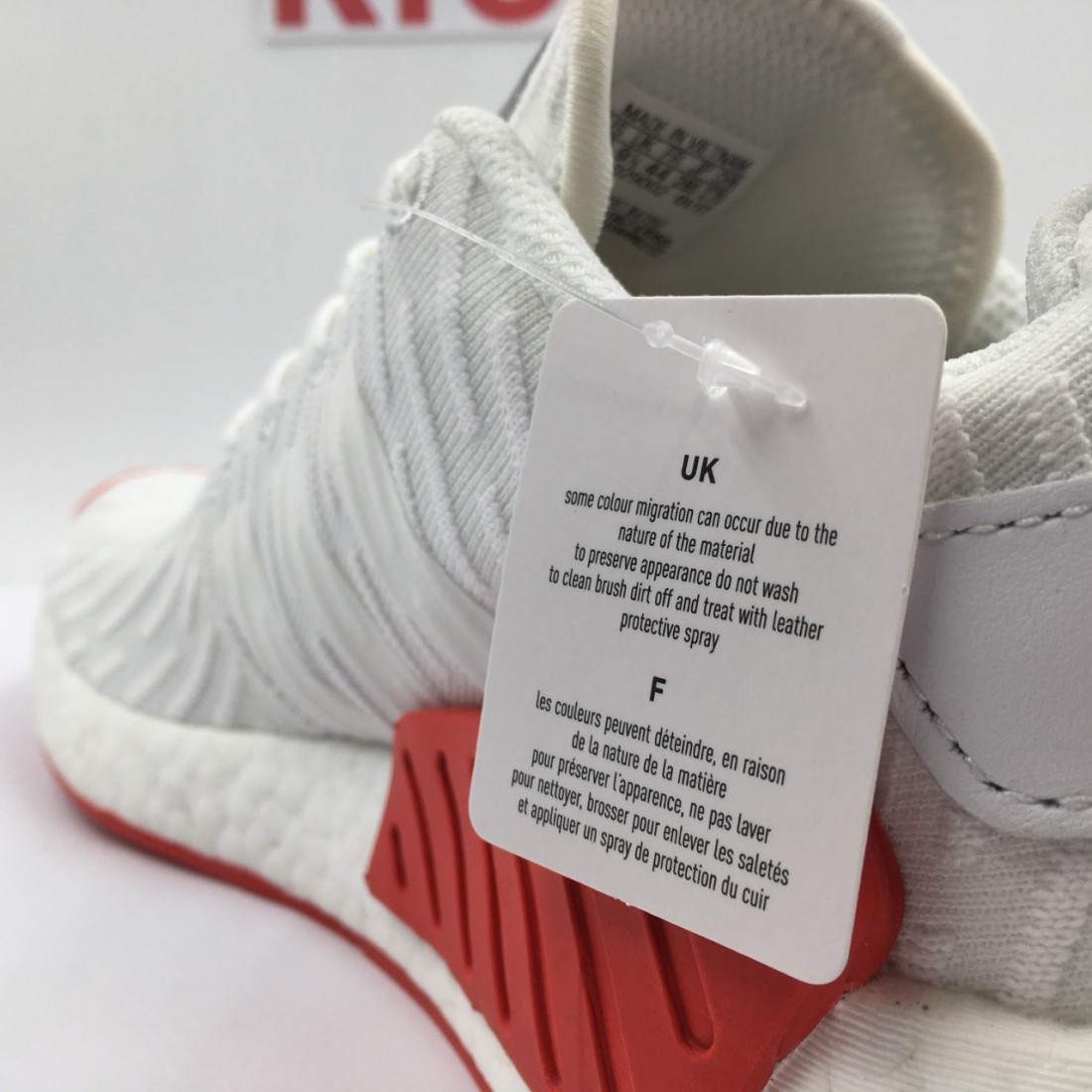 adidas nmd r2 primeknit white red