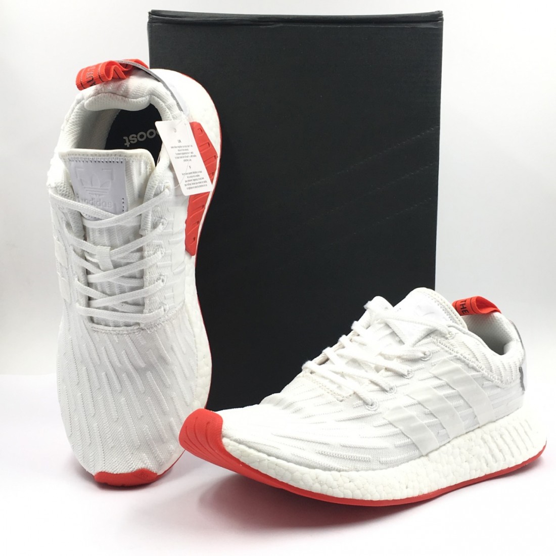 adidas nmd r2 primeknit white red