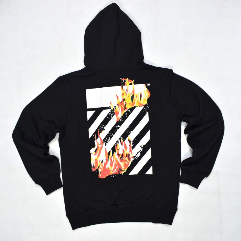 off white fire hands hoodie