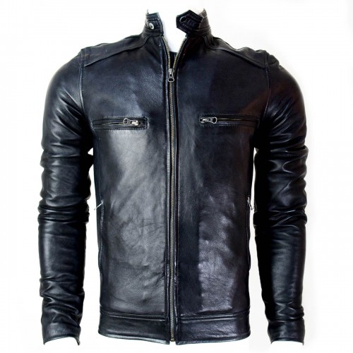 CDL Sleek Black Leather Jacket