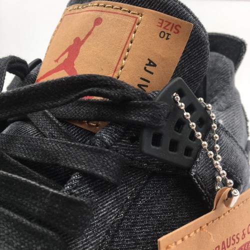 Levis x Air Jordan 4 Black Denim [Premium Batch]