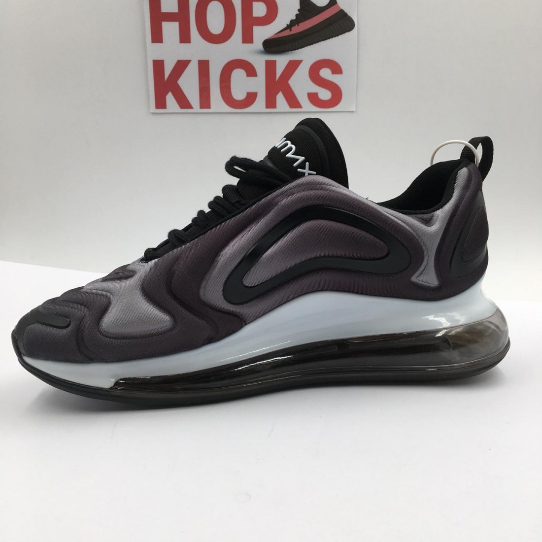 Nike Air Max 720 Black and Dark blue, white stripe, air sole