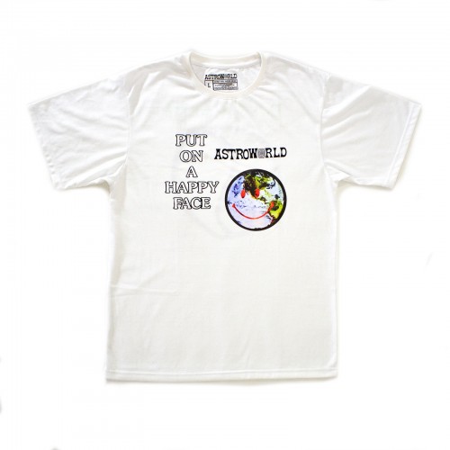 Astroworld Put On A Happy Face Tee White [HOP Batch]