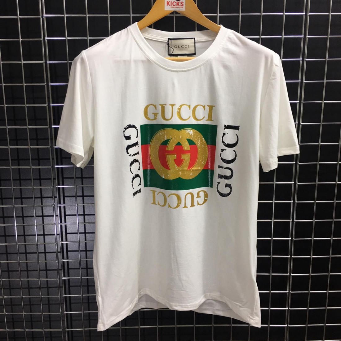 GG Box Logo Glossy Gold Tee White