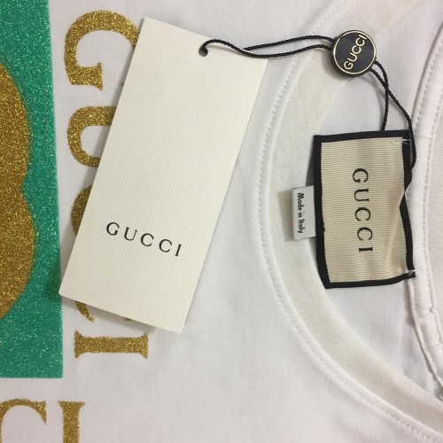 GG Box Logo Glitter Gold Tee White