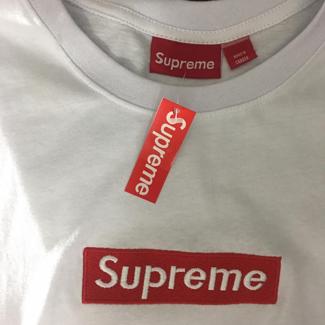 Supreme Box Logo Tee White [Embroided]