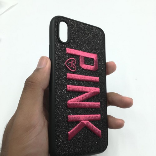 PINK Black Iphone Cover