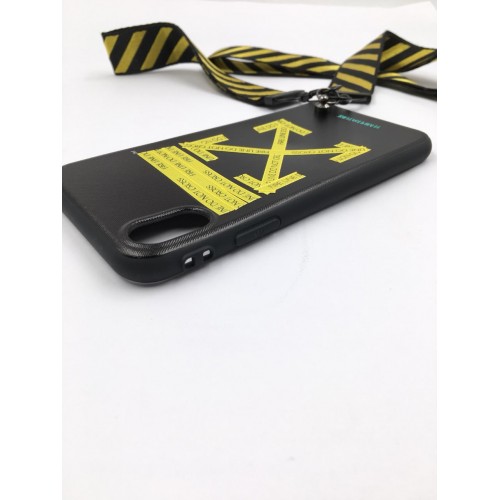 Off WhiteFire Tape Black Iphone Cover