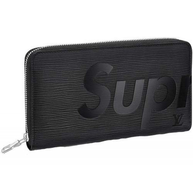 supreme louis vuitton wallet black