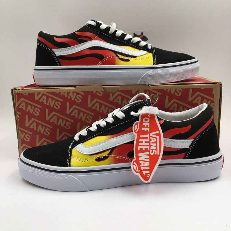 vans flame old school