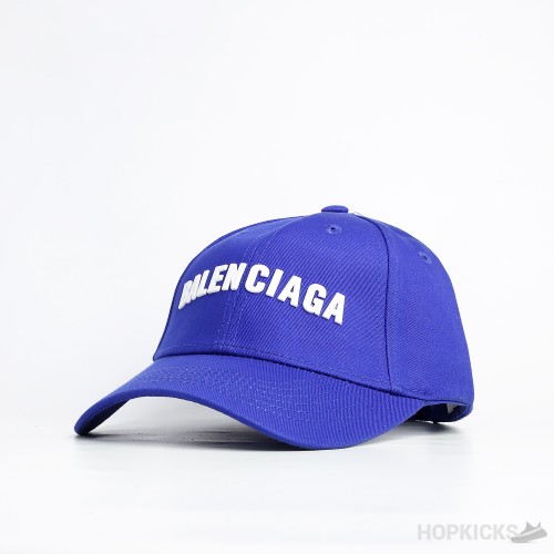 Bale*ciaga White Logo B Caplue