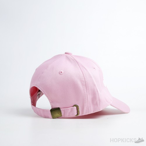 Bale*ciaga White Logo Pink Cap