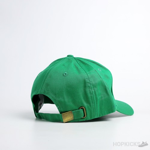 Bale*ciaga White Logo Green Cap