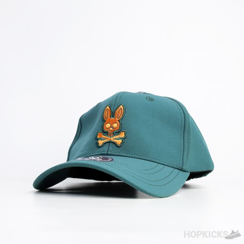 Psycho Bunny Skull Logo Green Cap
