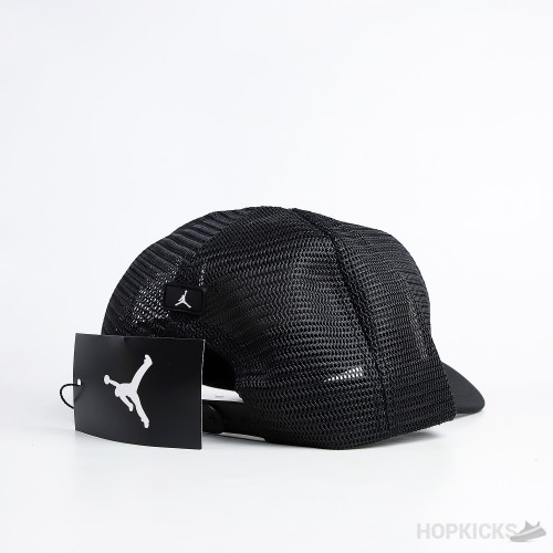 Jordan Square Patch Black Trucker Cap