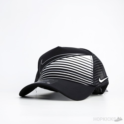 Nike Tech Swoosh Black Trucker Cap