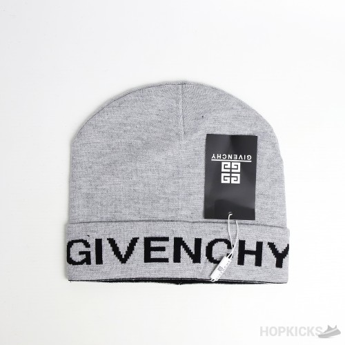 Givenchy Black Logo Grey Beanie