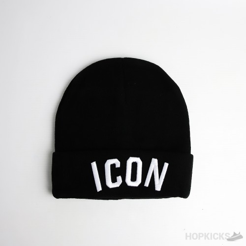 Dsquared2 Icon White Logo Black Beanie