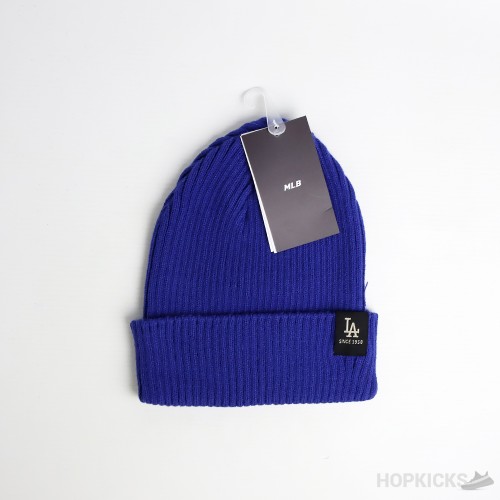 LA Logo Patch Blue Beanie