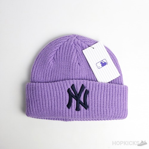 NY MLB Purple Beanie