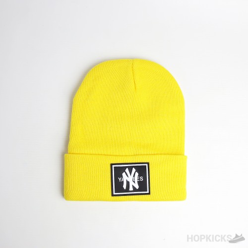 New York Yankees Patch Logo Yellow Beanie