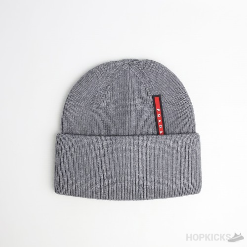 Prada Ribbed knit Grey Beanie 