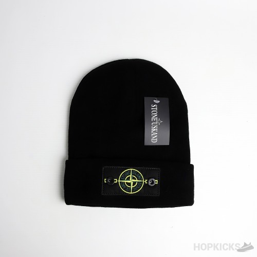 Stone Island Badge Beanie Black