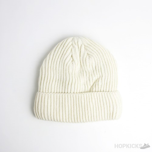 Stone Island Badge Woolen Beanie Beige