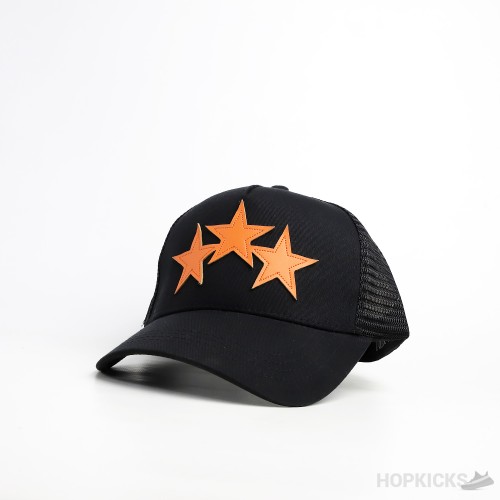 Amiri 3 Orange Star Trucker Cap