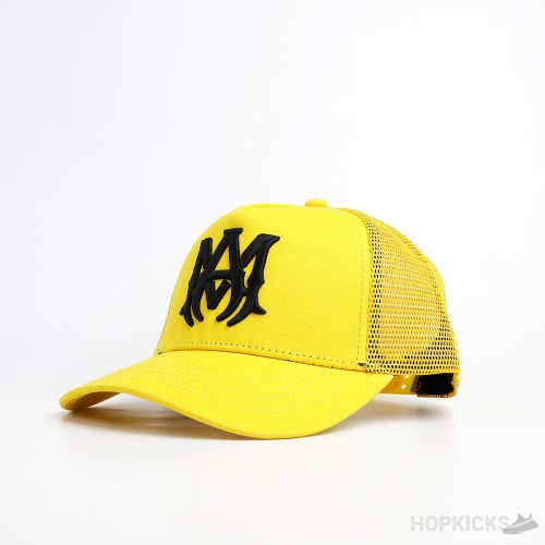 Amiri MA Black Logo Yellow Cap