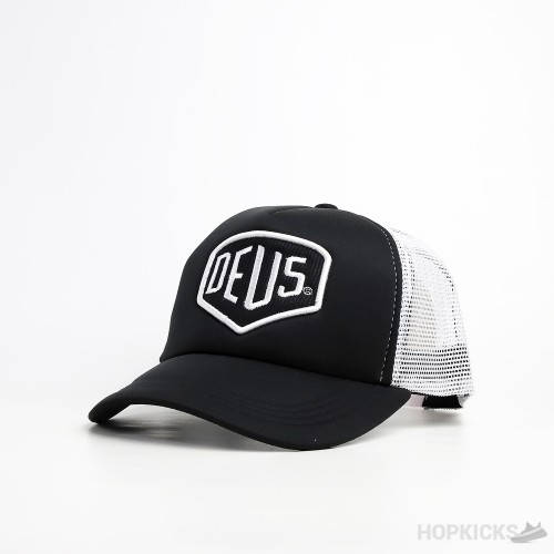 Deus Trucker Black White Cap