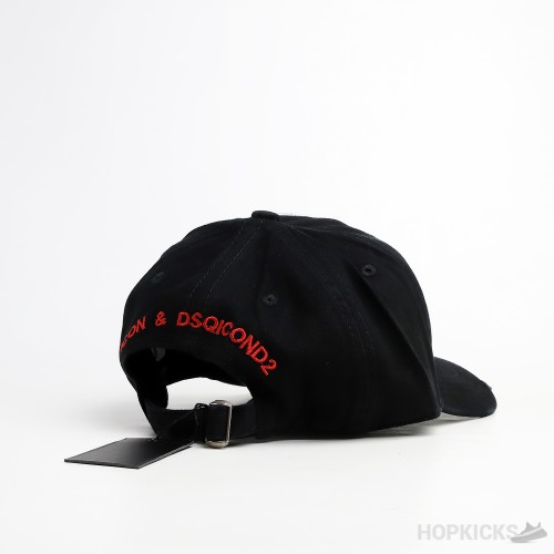 DSQ Maple Leaf and Lucky Logo Black Cap