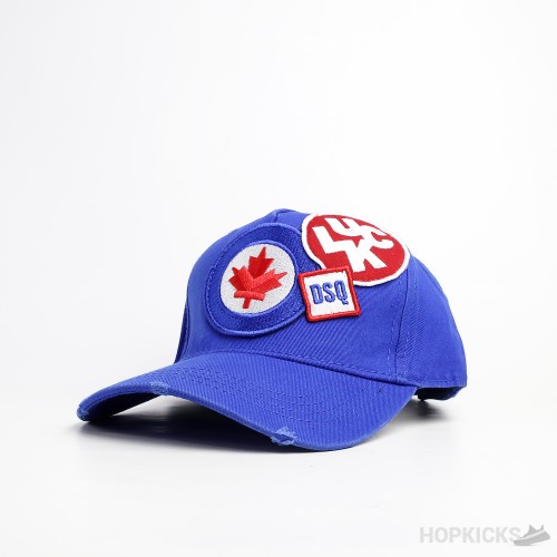 DSQ Maple Leaf and Lucky Logo Blue Cap
