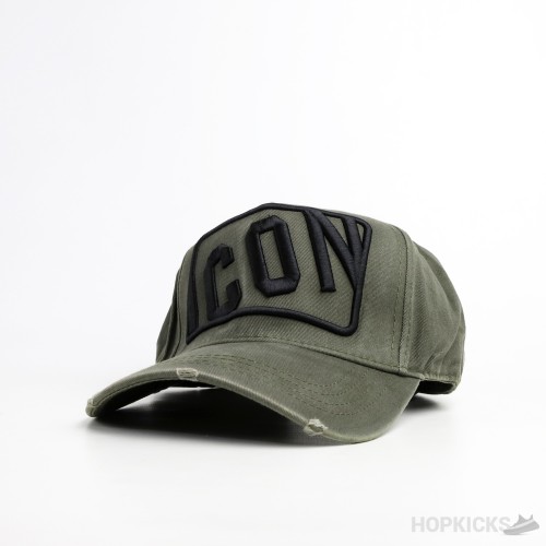 Dsqicond2 Square Icon Logo Olive Cap