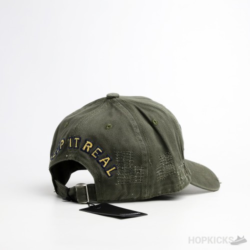 Dsquared Canadian Brothers Logo Olive Cap